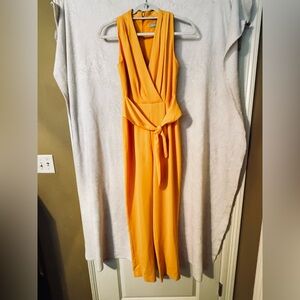 Antonio Melani Bright Yellow Women's Tie Waist Jumpsuit Dress